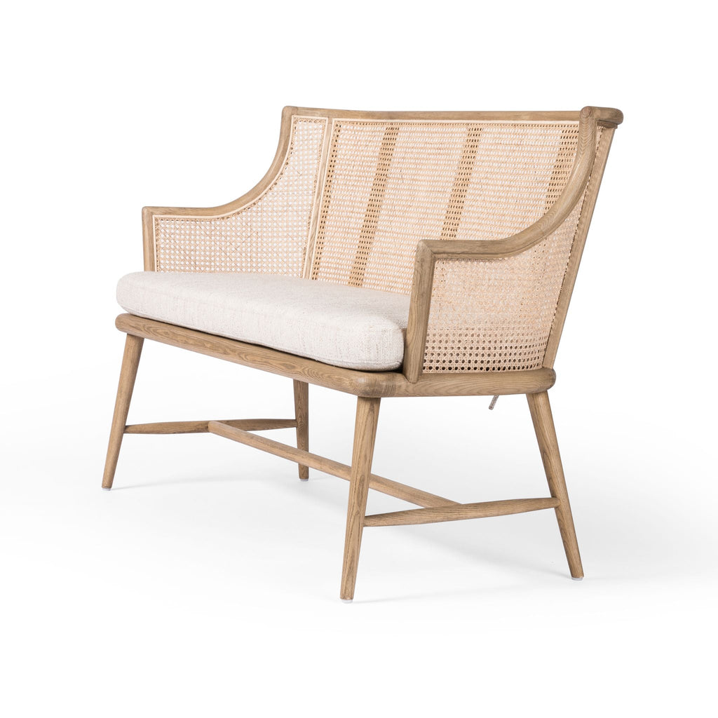 Stella Caned Bench, Oak - Sage InteriorsFHAccent Bench