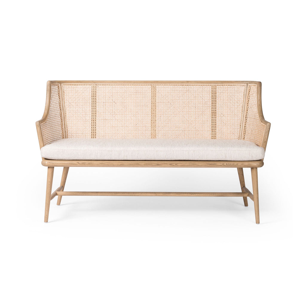 Stella Caned Bench, Oak - Sage InteriorsFHAccent Bench