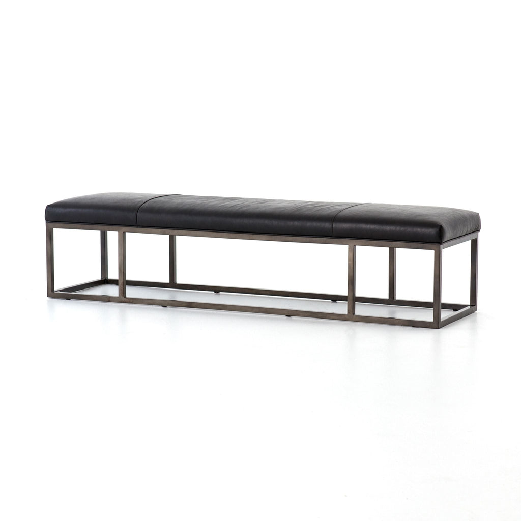 Tailored Bench, Leather Rider Black - Sage InteriorsFHCoffee Table