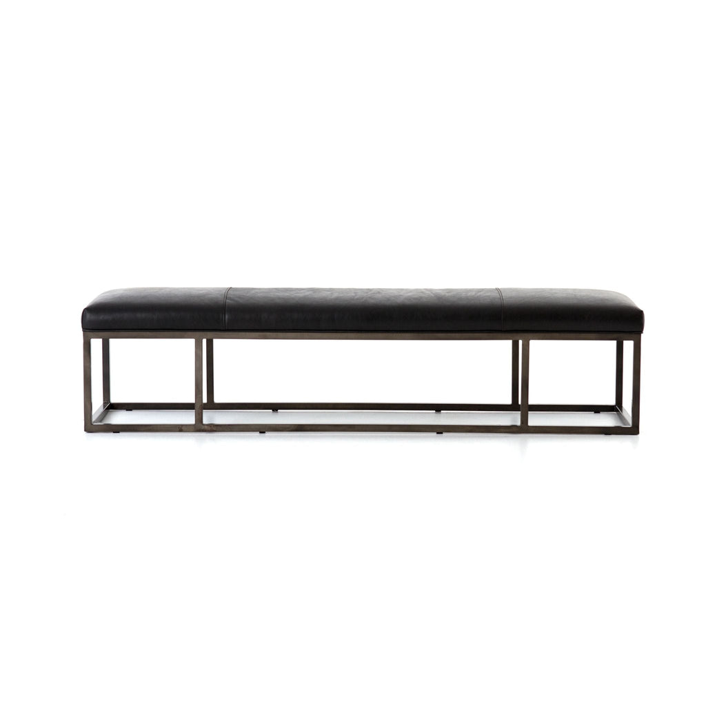 Tailored Bench, Leather Rider Black - Sage InteriorsFHCoffee Table