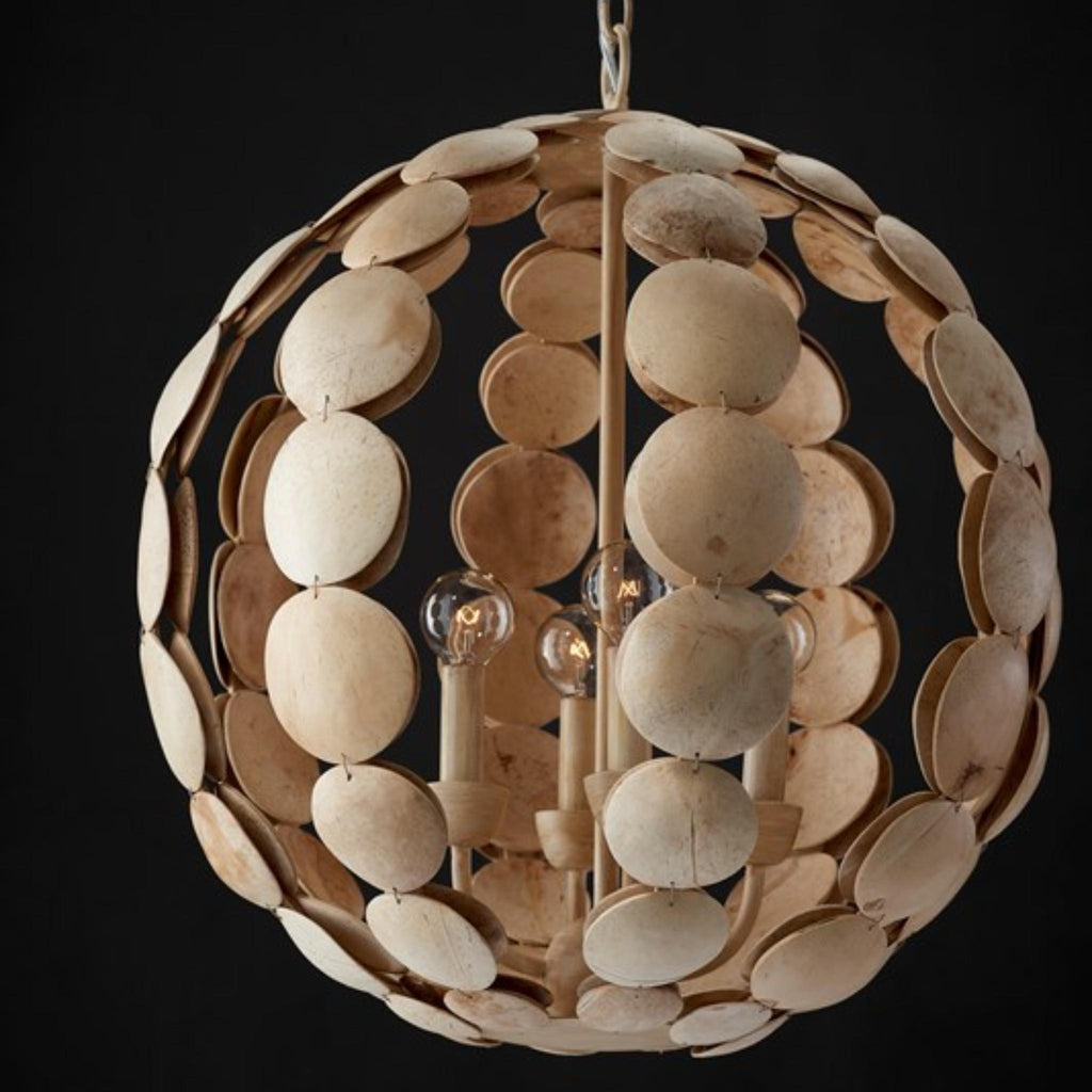 Tartufo Coco Shell Chandelier - Sage InteriorsCurrey and CompanyChandelier