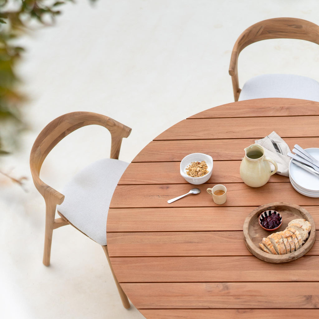 Teak Circle Outdoor Dining Table - Sage InteriorsEthnicraftOutdoor Table