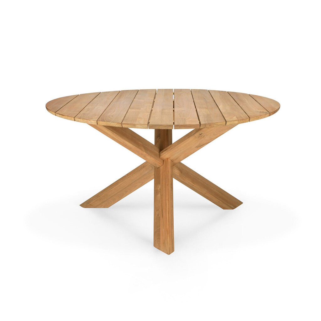 Teak Circle Outdoor Dining Table - Sage InteriorsEthnicraftOutdoor Table