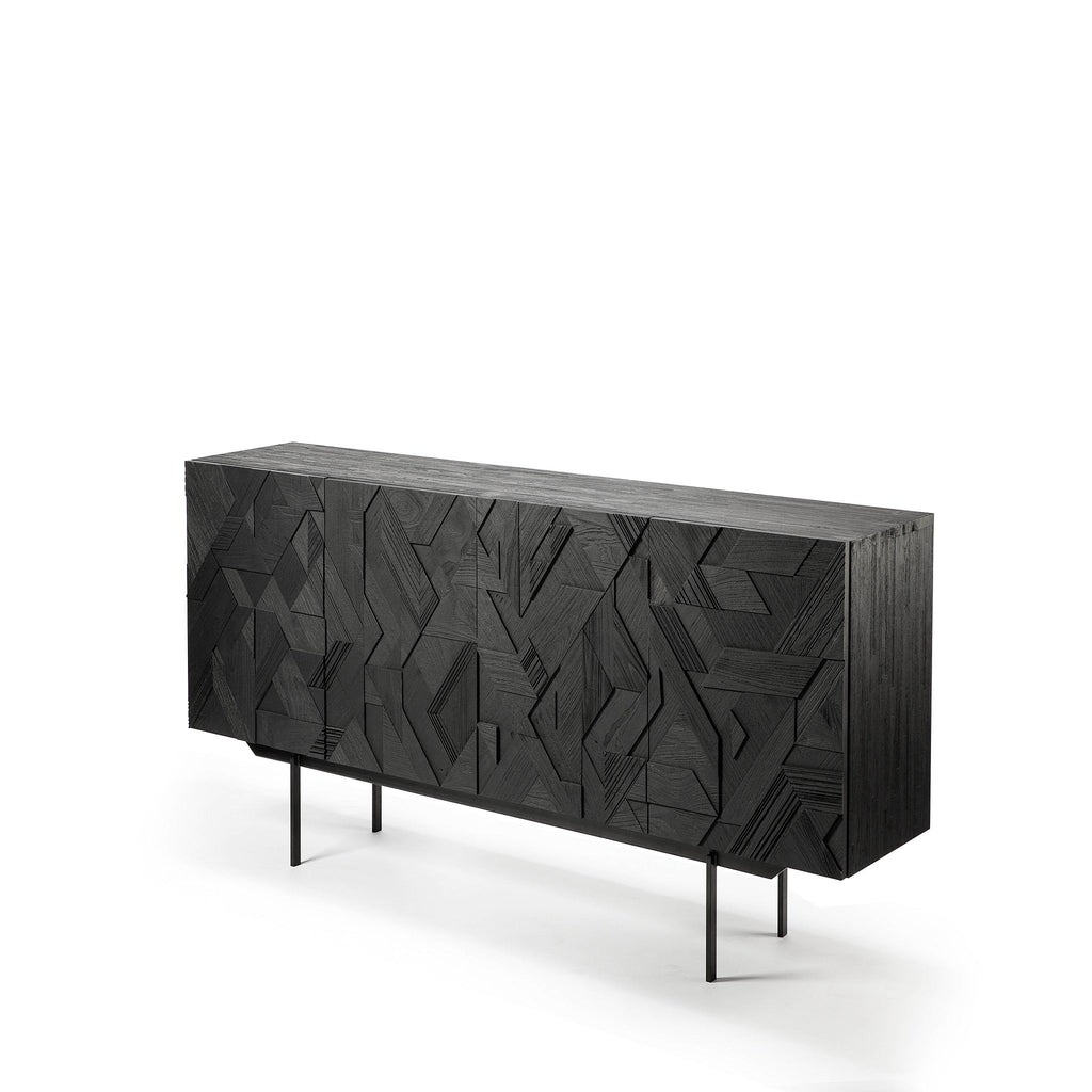 Teak Graphic Sideboard - Sage Interiorsethnicraft