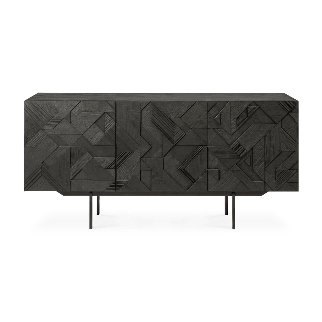 Teak Graphic Sideboard - Sage Interiorsethnicraft