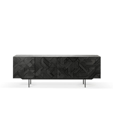 Teak Graphic Sideboard - Sage Interiorsethnicraft