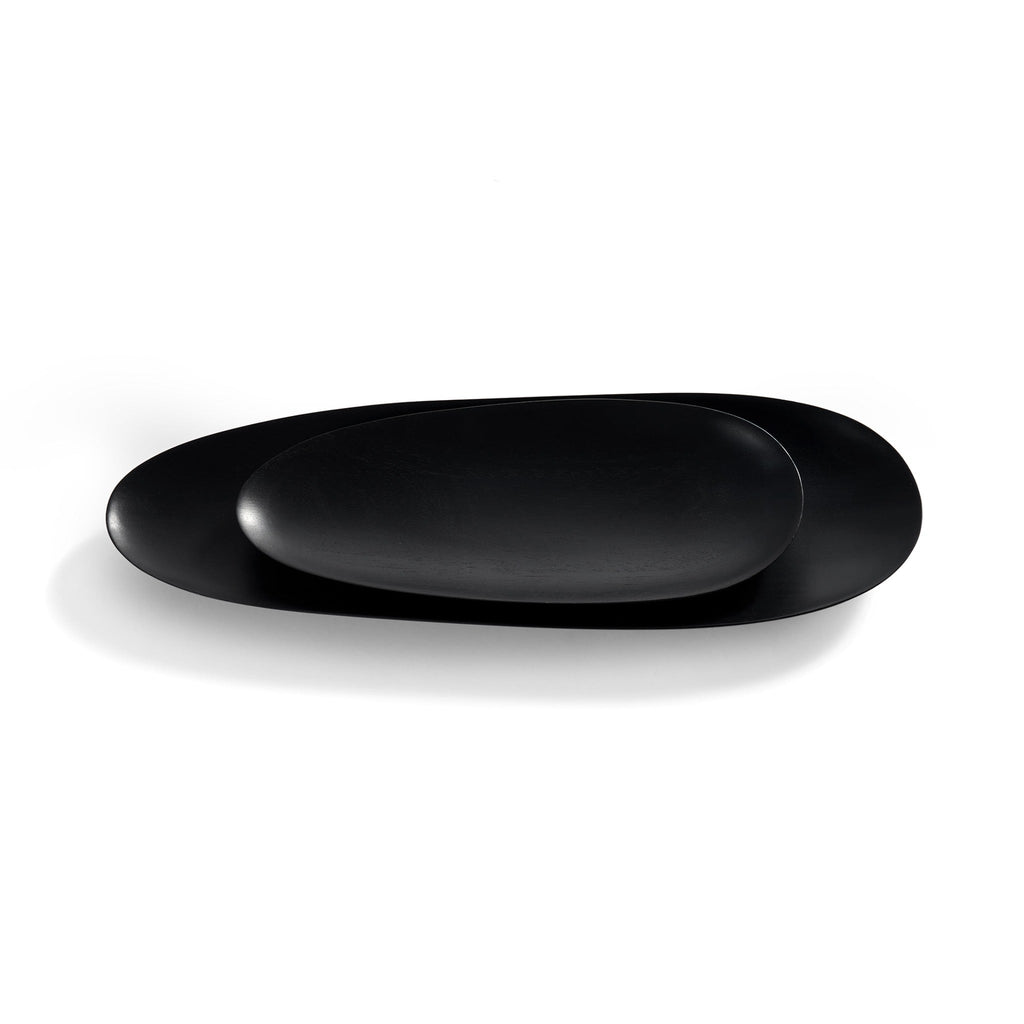 Thin Oval Boards Set, Mahogany Black - Sage InteriorsethnicraftDecor