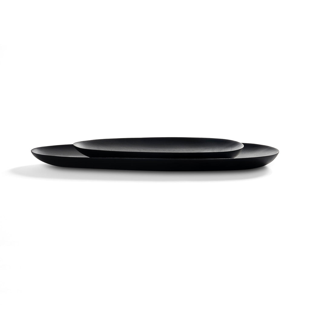 Thin Oval Boards Set, Mahogany Black - Sage InteriorsethnicraftDecor