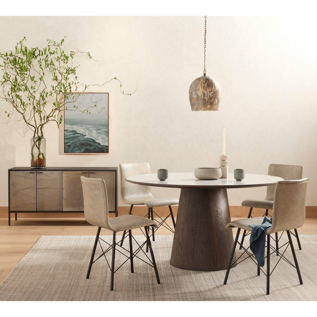 Thoughtful Contrast Round Dining Table - Sage InteriorsFHDining Table