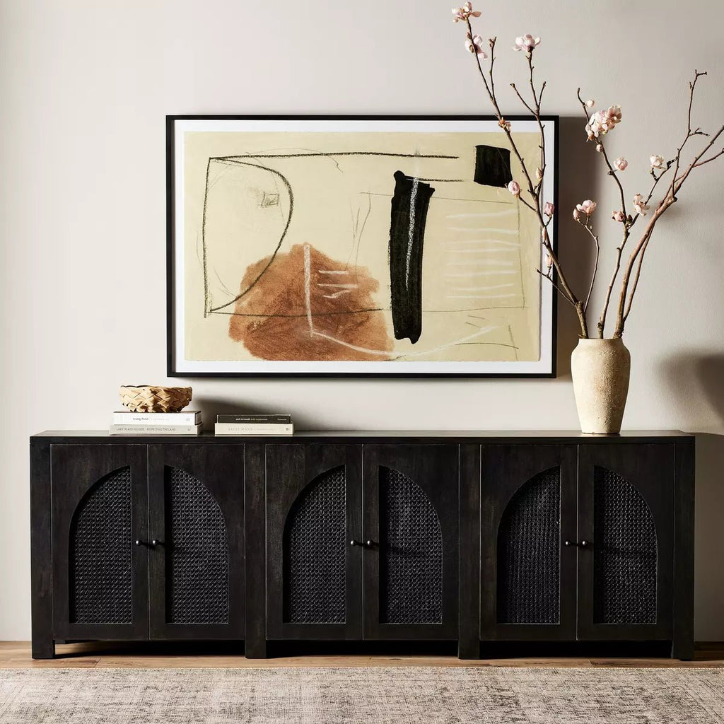 Tilda 6 Door Sideboard, Black Wash Mango - Sage InteriorsFour Handssideboard