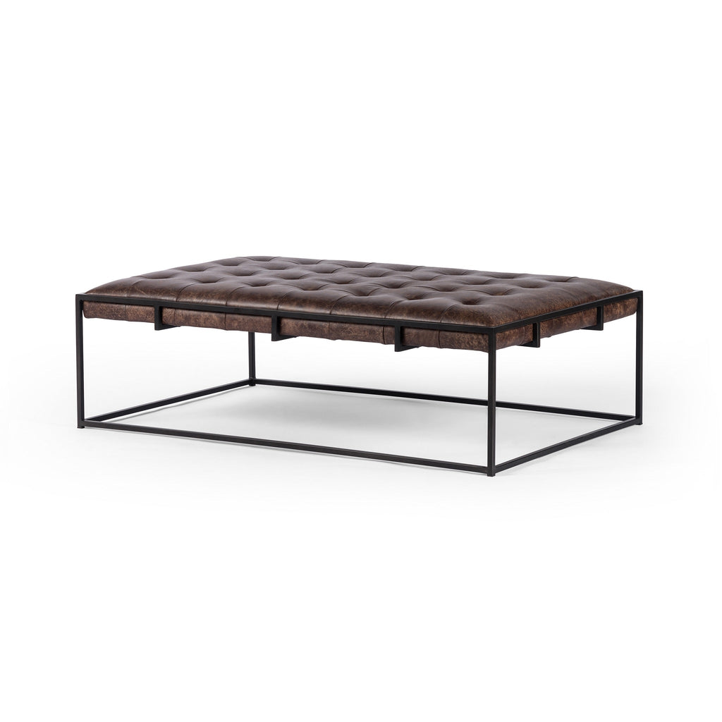 Tufted Leather Coffee Table - Small - Sage InteriorsFHCoffee Table