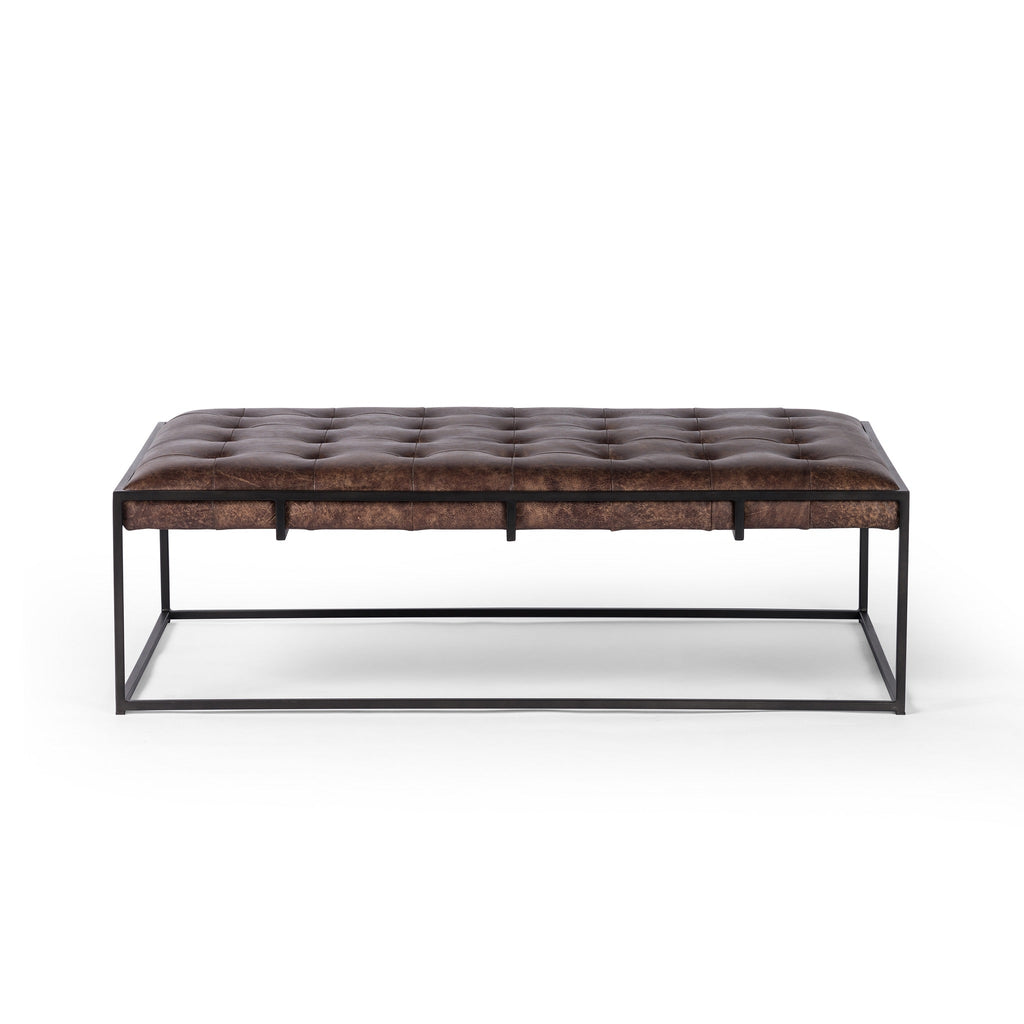 Tufted Leather Coffee Table - Small - Sage InteriorsFHCoffee Table