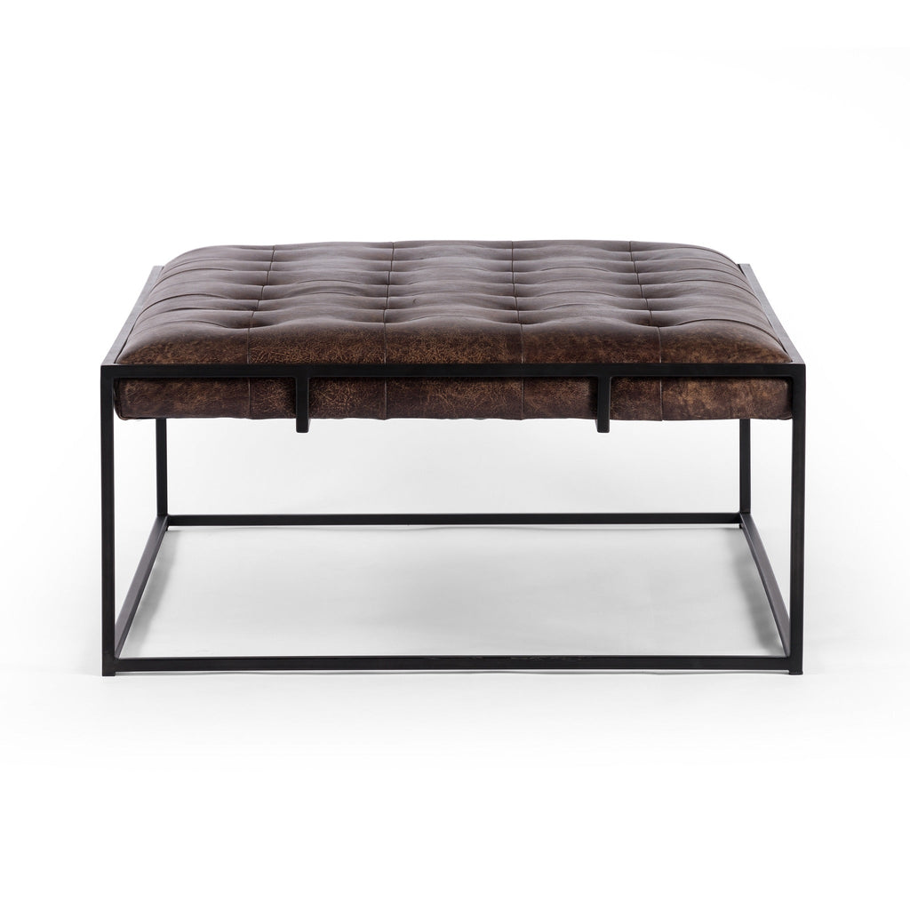 Tufted Leather Coffee Table - Small - Sage InteriorsFHCoffee Table