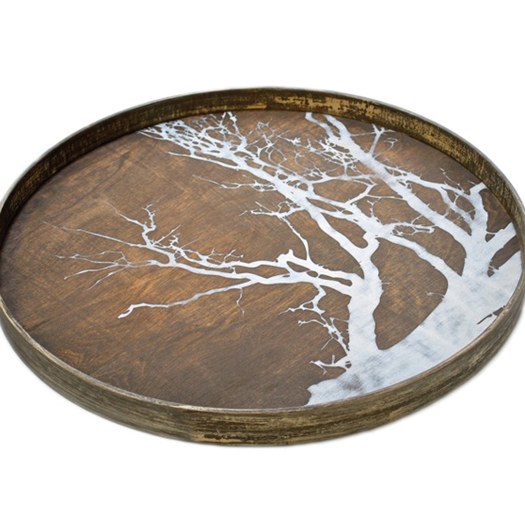 White Tree wooden tray 24 x 24 x 2 - Sage InteriorsNotre Monde