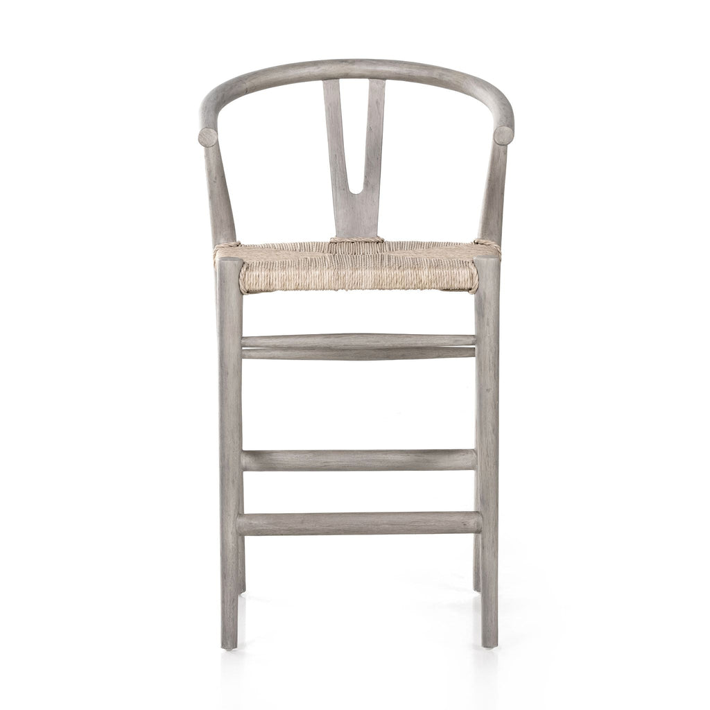 Wishbone Bar + Counter Stool, Weathered Grey - Sage InteriorsFHBar Stool