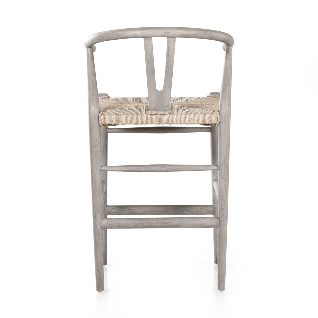 Wishbone Bar + Counter Stool, Weathered Grey - Sage InteriorsFHBar Stool