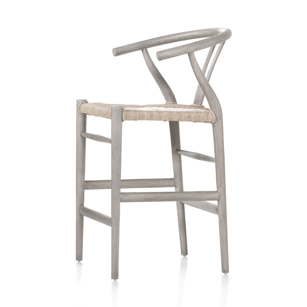 Wishbone Bar + Counter Stool, Weathered Grey - Sage InteriorsFHBar Stool