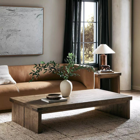 Worn Oak Minimalist Coffee Table - Sage InteriorsFour Handscoffee table