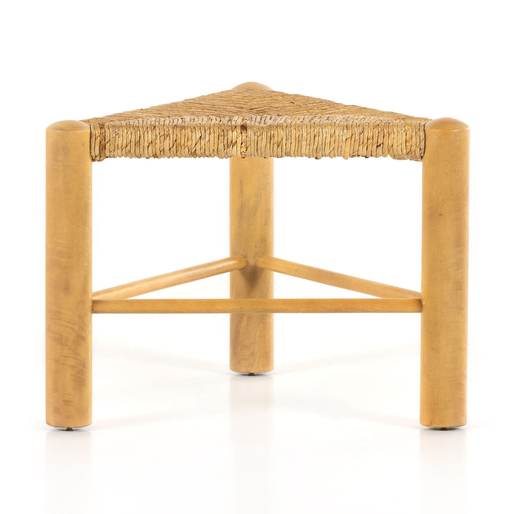 Woven Mango Accent Stool, Light - Washed - Sage InteriorsFH