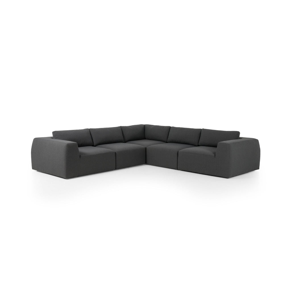 Zenith 5 Piece Sectional, Fiqa Boucle Charcoal - Sage InteriorsFHSectional Sofa Units