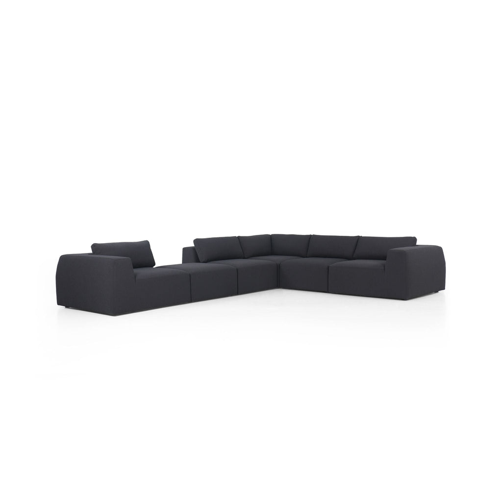 Zenith 5 Piece Sectional, Fiqa Boucle Charcoal - Sage InteriorsFHSectional Sofa Units