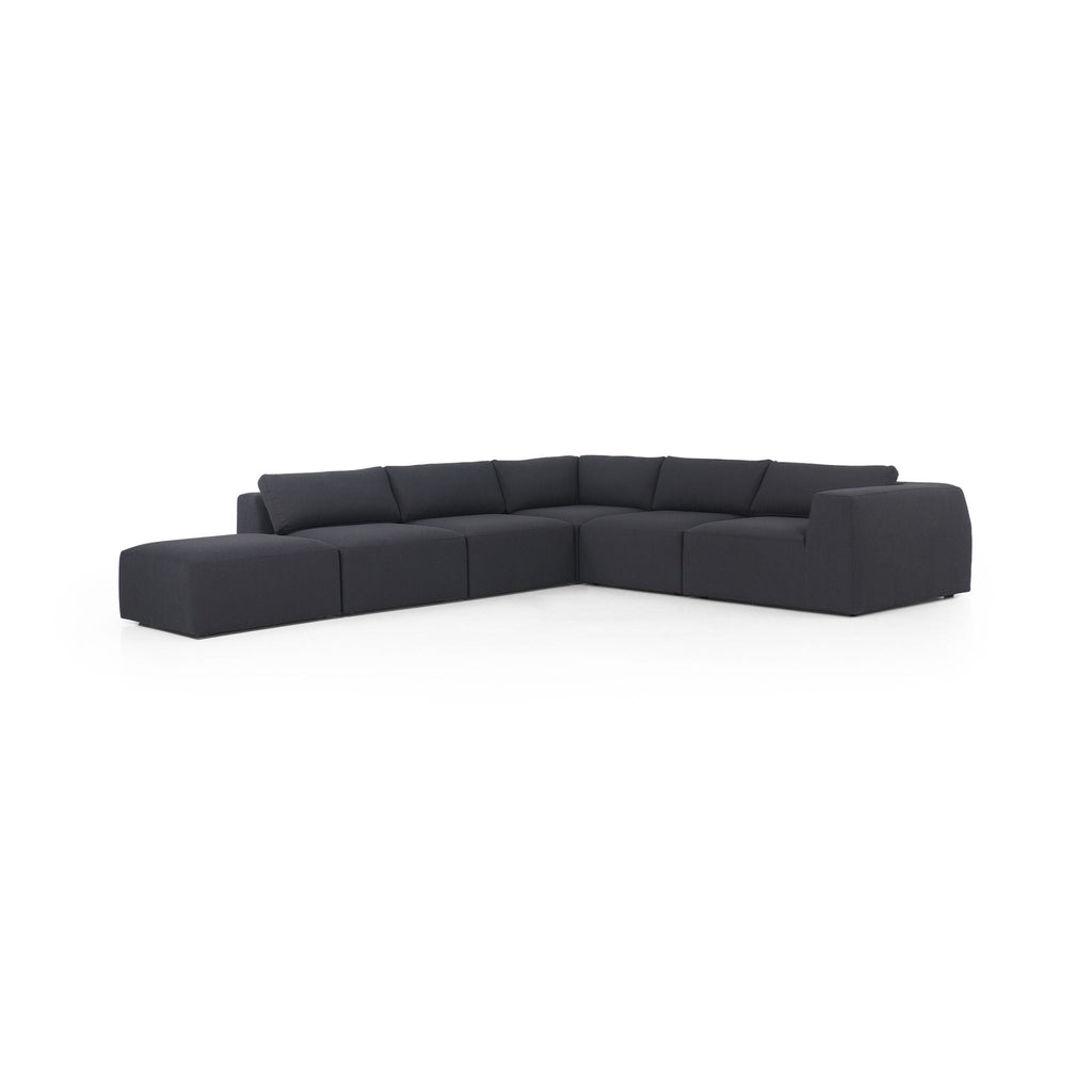 Zenith 5 Piece Sectional, Fiqa Boucle Charcoal - Sage InteriorsFHSectional Sofa Units