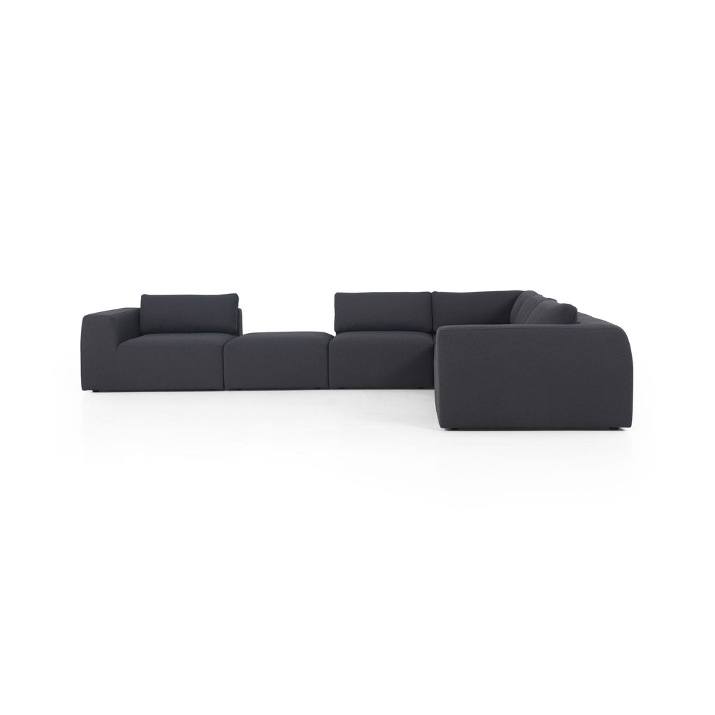 Zenith 5 Piece Sectional, Fiqa Boucle Charcoal - Sage InteriorsFHSectional Sofa Units