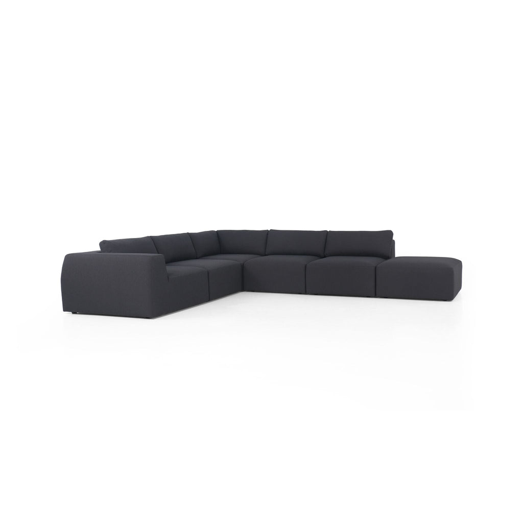 Zenith 5 Piece Sectional, Fiqa Boucle Charcoal - Sage InteriorsFHSectional Sofa Units