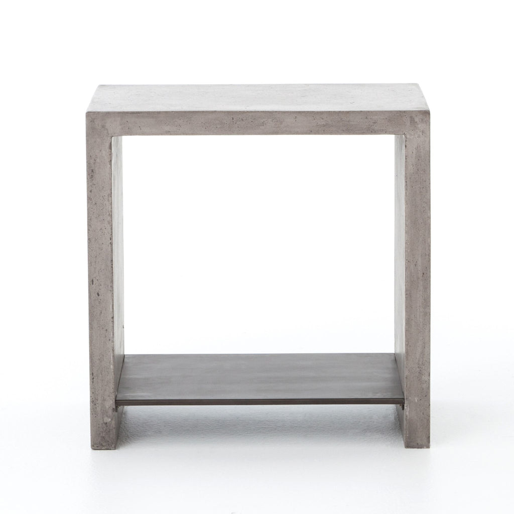 Concrete raw and refined side table