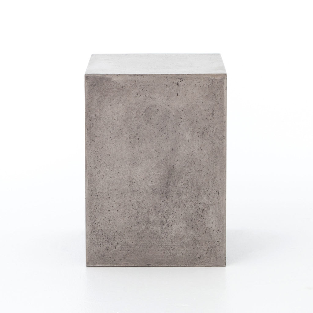 Concrete raw and refined side table