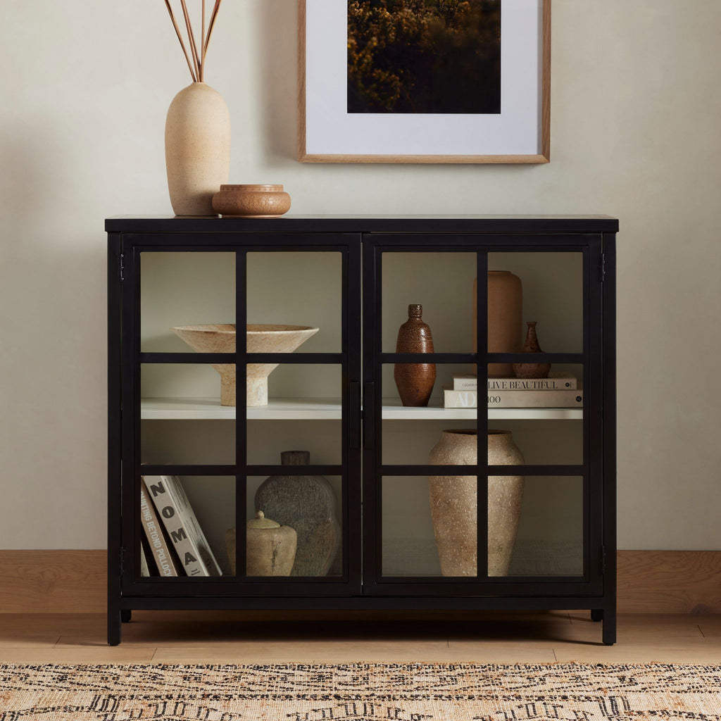 Black Iron Small Cabinet