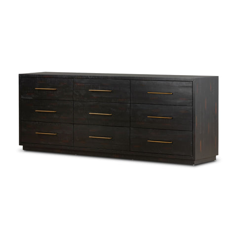 Burnished 9 Drawer Dresser