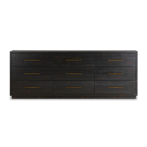 Burnished 9 Drawer Dresser