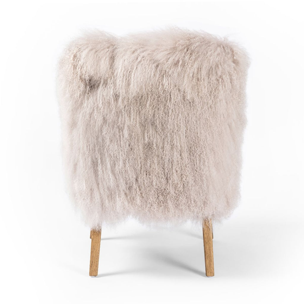 Mongolian Fur Armchair, Taupe