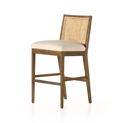 Natural Cane Armless Dining Stool