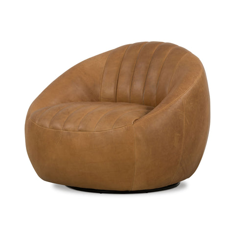 Simone Leather Swivel Chair