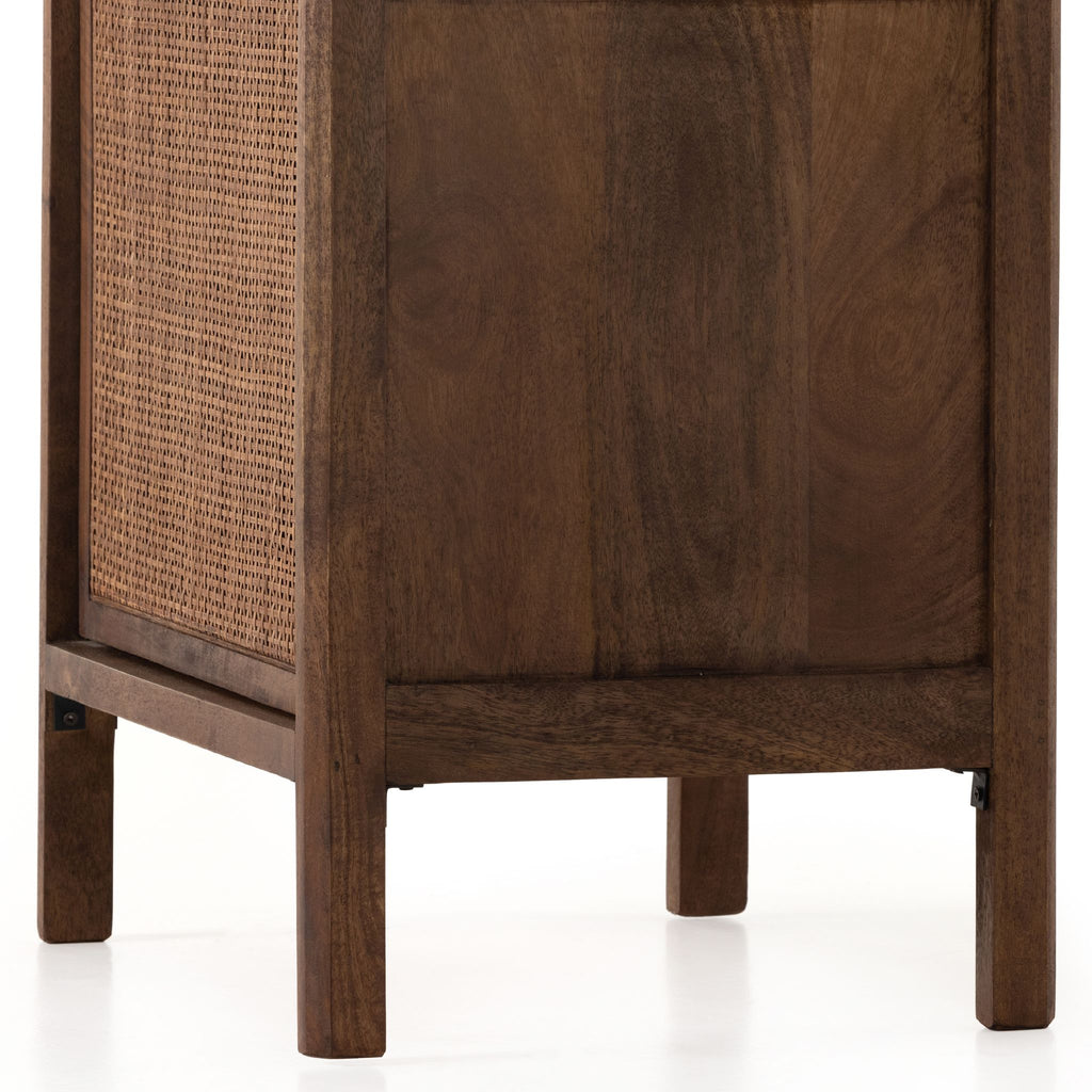 Brown Mango Caned Nightstand