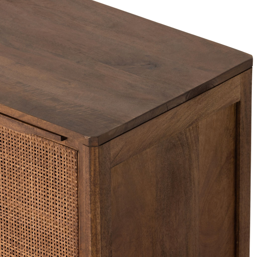 Brown Mango Caned Nightstand