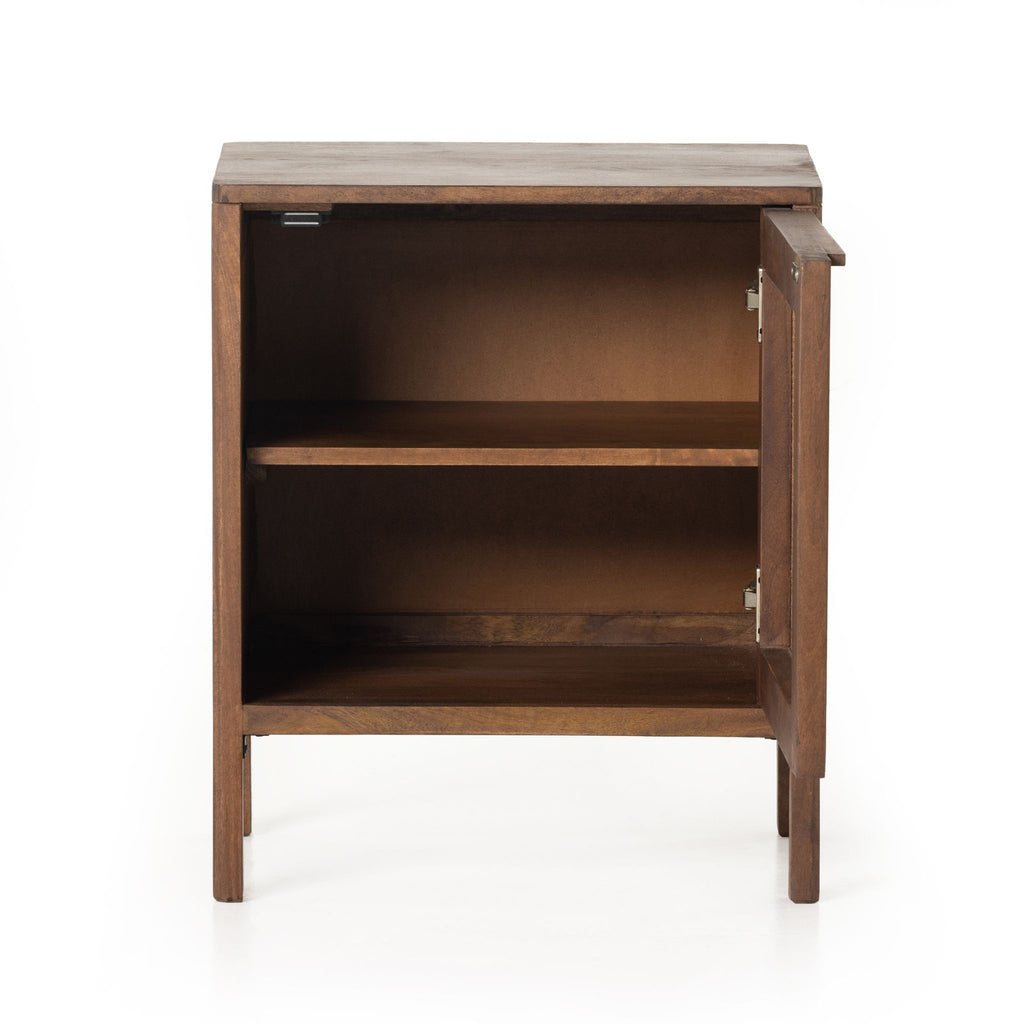 Brown Mango Caned Nightstand