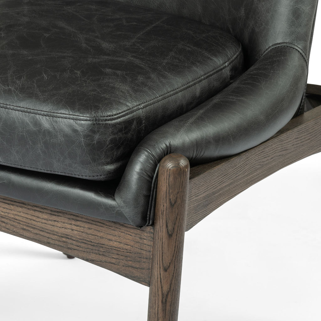 Magnolia Dining Chair, Leather Durango Smoke